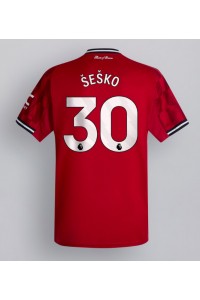 Manchester United Benjamin Sesko #30 Jalkapallovaatteet Kotipaita 2025-26 Lyhythihainen